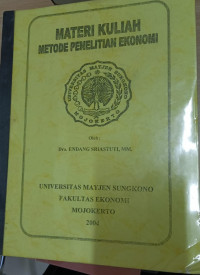 Materi kuliah metode penelitian ekonomi